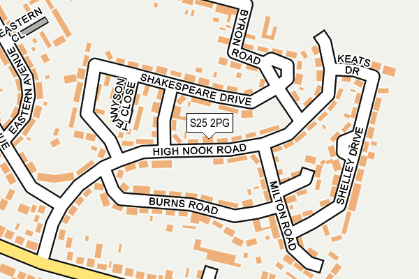 S25 2PG map - OS OpenMap – Local (Ordnance Survey)