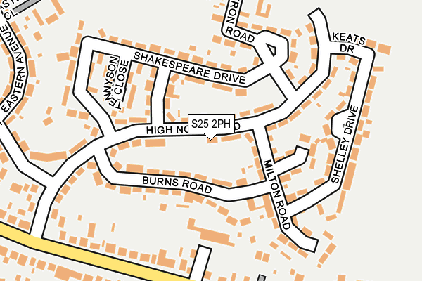 S25 2PH map - OS OpenMap – Local (Ordnance Survey)