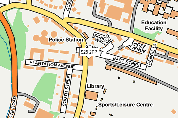 S25 2PP map - OS OpenMap – Local (Ordnance Survey)