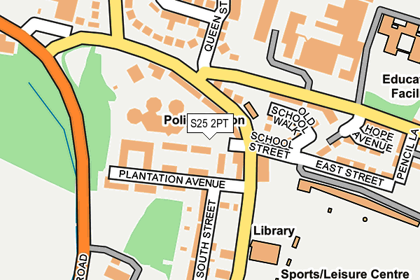 S25 2PT map - OS OpenMap – Local (Ordnance Survey)