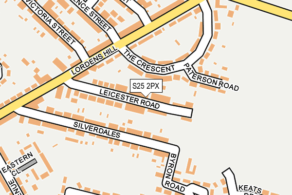 S25 2PX map - OS OpenMap – Local (Ordnance Survey)