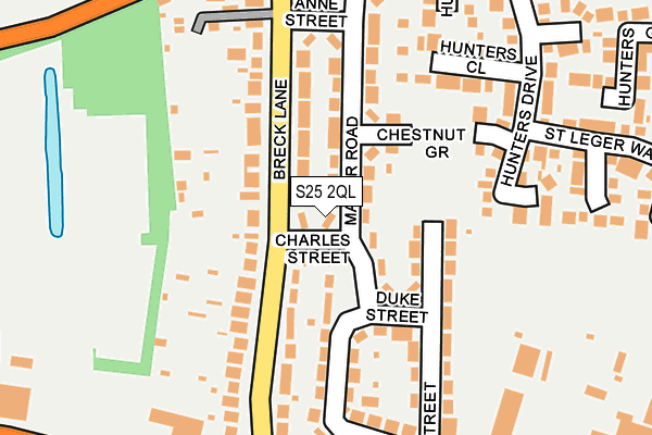 S25 2QL map - OS OpenMap – Local (Ordnance Survey)
