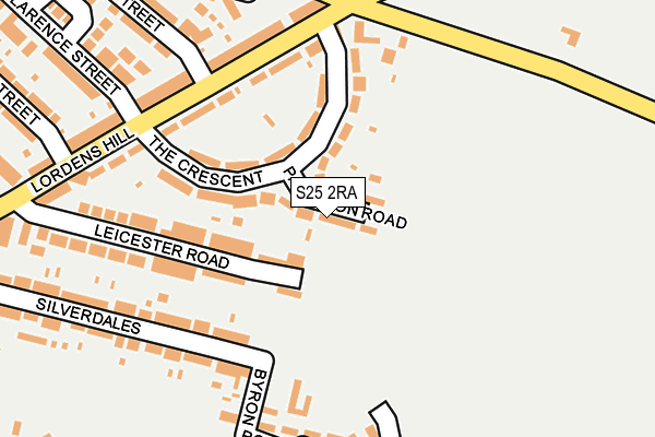 S25 2RA map - OS OpenMap – Local (Ordnance Survey)