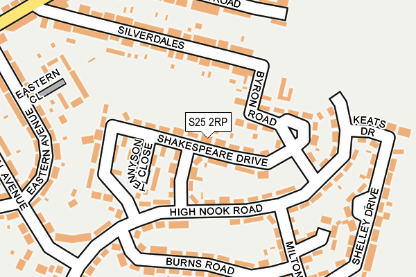 S25 2RP map - OS OpenMap – Local (Ordnance Survey)