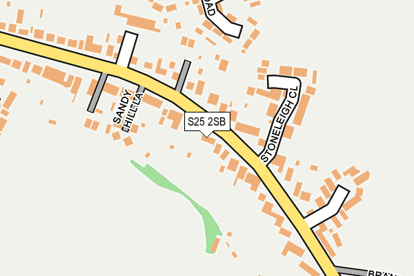 S25 2SB map - OS OpenMap – Local (Ordnance Survey)