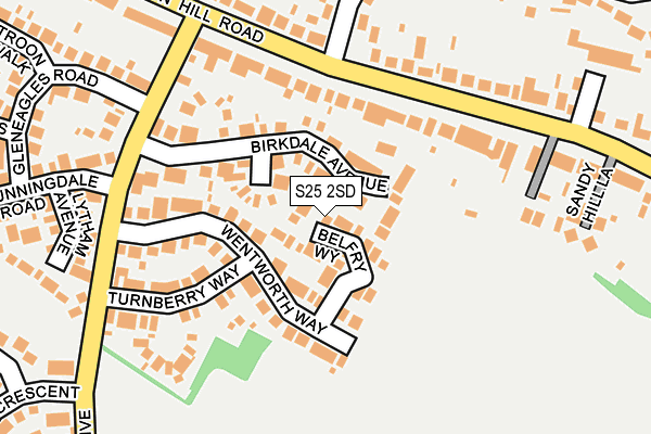 S25 2SD map - OS OpenMap – Local (Ordnance Survey)