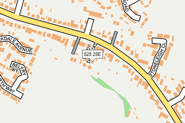 S25 2SE map - OS OpenMap – Local (Ordnance Survey)