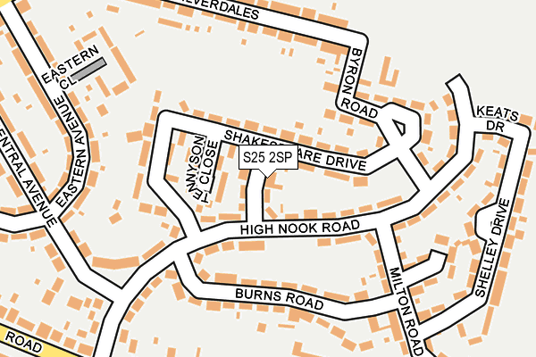 S25 2SP map - OS OpenMap – Local (Ordnance Survey)