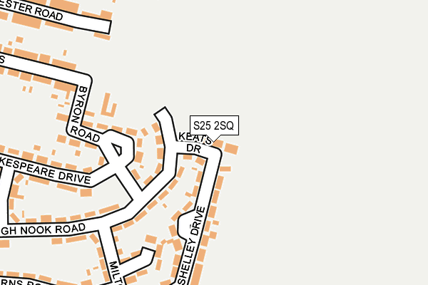 S25 2SQ map - OS OpenMap – Local (Ordnance Survey)