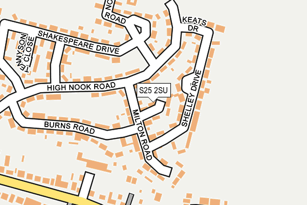 S25 2SU map - OS OpenMap – Local (Ordnance Survey)