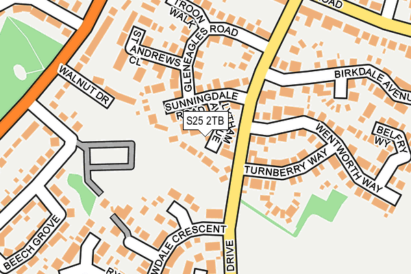 S25 2TB map - OS OpenMap – Local (Ordnance Survey)