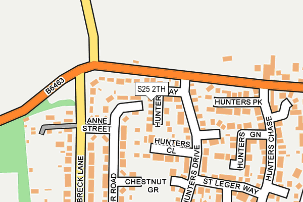 S25 2TH map - OS OpenMap – Local (Ordnance Survey)