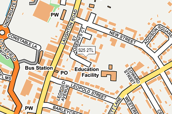 S25 2TL map - OS OpenMap – Local (Ordnance Survey)
