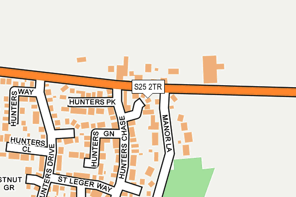S25 2TR map - OS OpenMap – Local (Ordnance Survey)