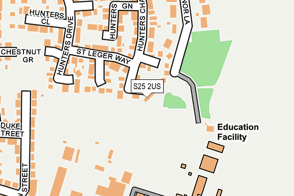 S25 2US map - OS OpenMap – Local (Ordnance Survey)