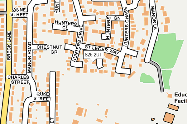 S25 2UT map - OS OpenMap – Local (Ordnance Survey)