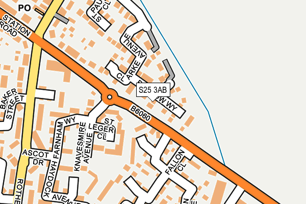 S25 3AB map - OS OpenMap – Local (Ordnance Survey)