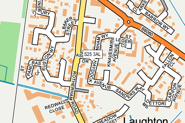 S25 3AL map - OS OpenMap – Local (Ordnance Survey)