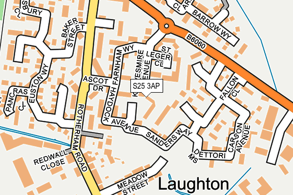 S25 3AP map - OS OpenMap – Local (Ordnance Survey)