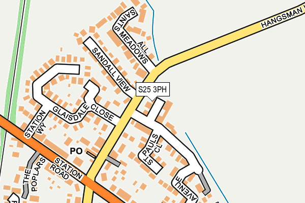 S25 3PH map - OS OpenMap – Local (Ordnance Survey)