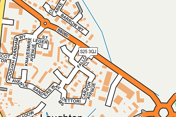 S25 3QJ map - OS OpenMap – Local (Ordnance Survey)