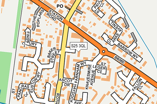 S25 3QL map - OS OpenMap – Local (Ordnance Survey)