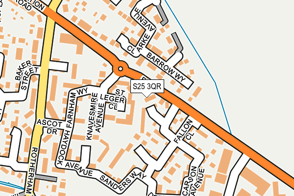 S25 3QR map - OS OpenMap – Local (Ordnance Survey)