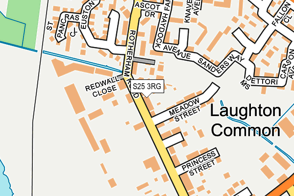 S25 3RG map - OS OpenMap – Local (Ordnance Survey)