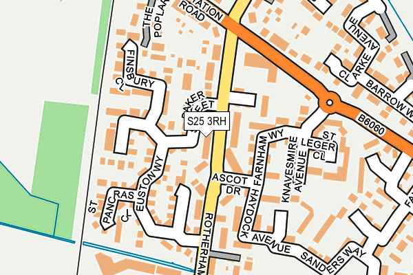 S25 3RH map - OS OpenMap – Local (Ordnance Survey)