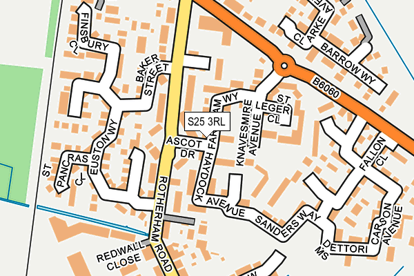 S25 3RL map - OS OpenMap – Local (Ordnance Survey)