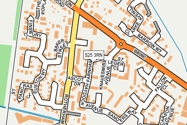 S25 3RN map - OS OpenMap – Local (Ordnance Survey)