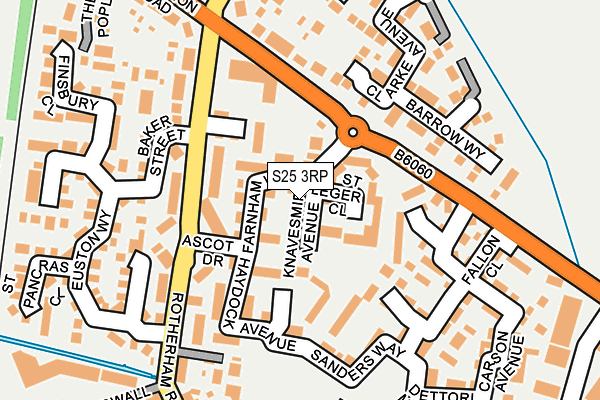 S25 3RP map - OS OpenMap – Local (Ordnance Survey)