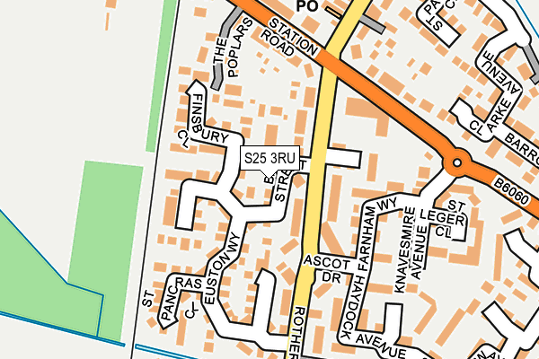 S25 3RU map - OS OpenMap – Local (Ordnance Survey)