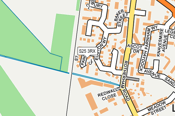 S25 3RX map - OS OpenMap – Local (Ordnance Survey)