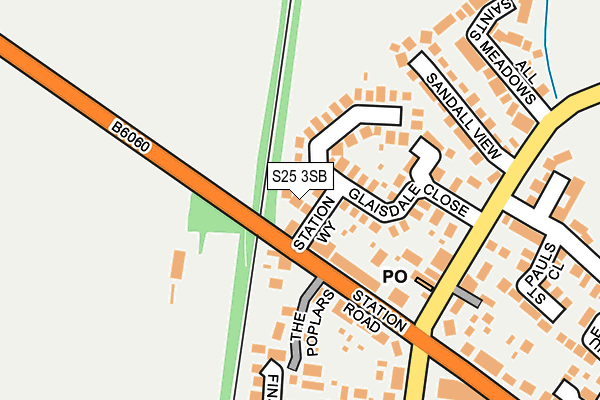 S25 3SB map - OS OpenMap – Local (Ordnance Survey)