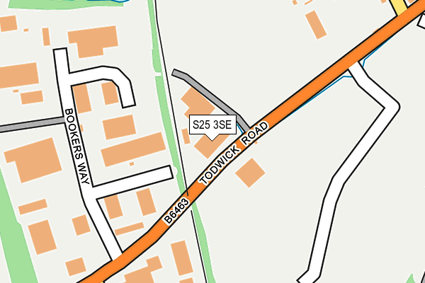 S25 3SE map - OS OpenMap – Local (Ordnance Survey)