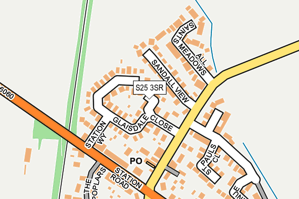 S25 3SR map - OS OpenMap – Local (Ordnance Survey)