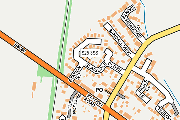 S25 3SS map - OS OpenMap – Local (Ordnance Survey)