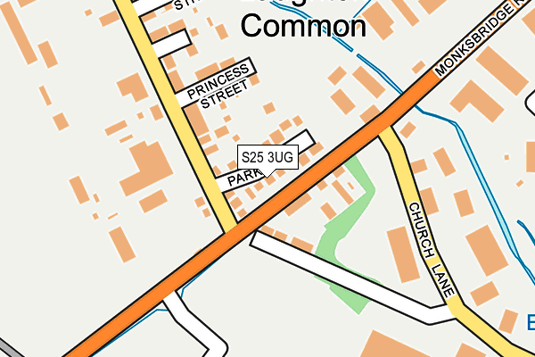 S25 3UG map - OS OpenMap – Local (Ordnance Survey)