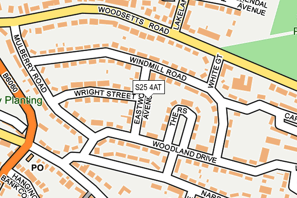 S25 4AT map - OS OpenMap – Local (Ordnance Survey)