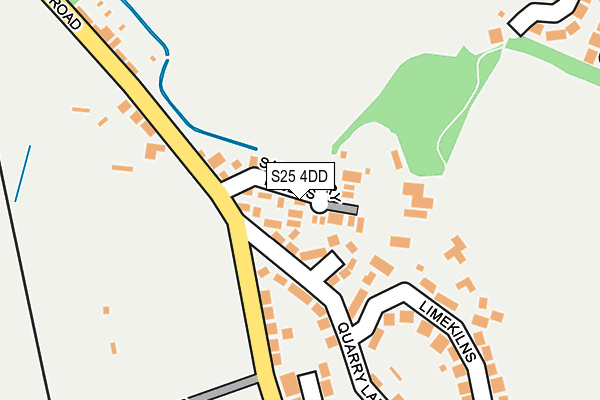 S25 4DD map - OS OpenMap – Local (Ordnance Survey)