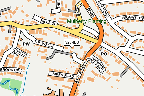 S25 4DU map - OS OpenMap – Local (Ordnance Survey)