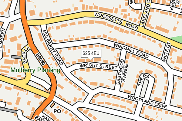 S25 4EU map - OS OpenMap – Local (Ordnance Survey)