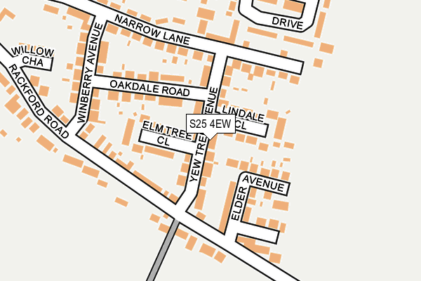 S25 4EW map - OS OpenMap – Local (Ordnance Survey)