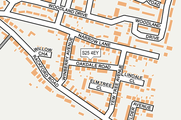 S25 4EY map - OS OpenMap – Local (Ordnance Survey)