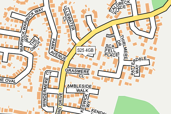 S25 4GB map - OS OpenMap – Local (Ordnance Survey)