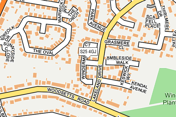 S25 4GJ map - OS OpenMap – Local (Ordnance Survey)