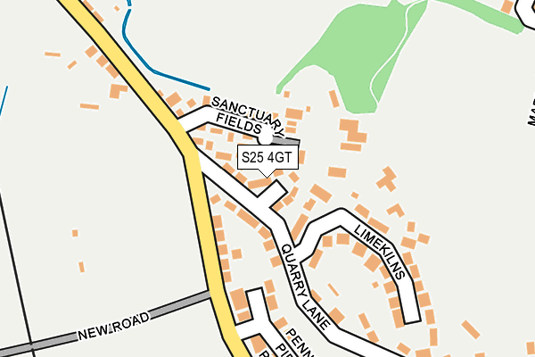 S25 4GT map - OS OpenMap – Local (Ordnance Survey)