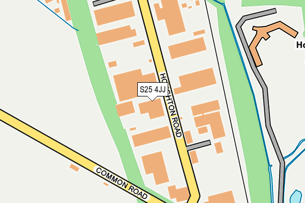 S25 4JJ map - OS OpenMap – Local (Ordnance Survey)