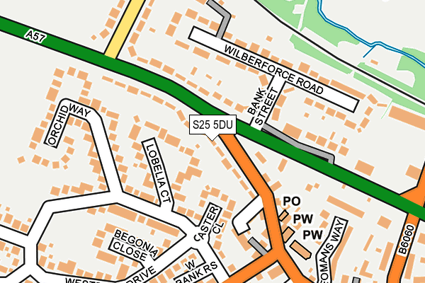 S25 5DU map - OS OpenMap – Local (Ordnance Survey)